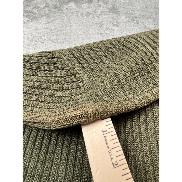 Bentley Womens Medium Olive Green Knit Cardigan - Silk & Rayon Blend Boho Fairy - Picture 6 of 11